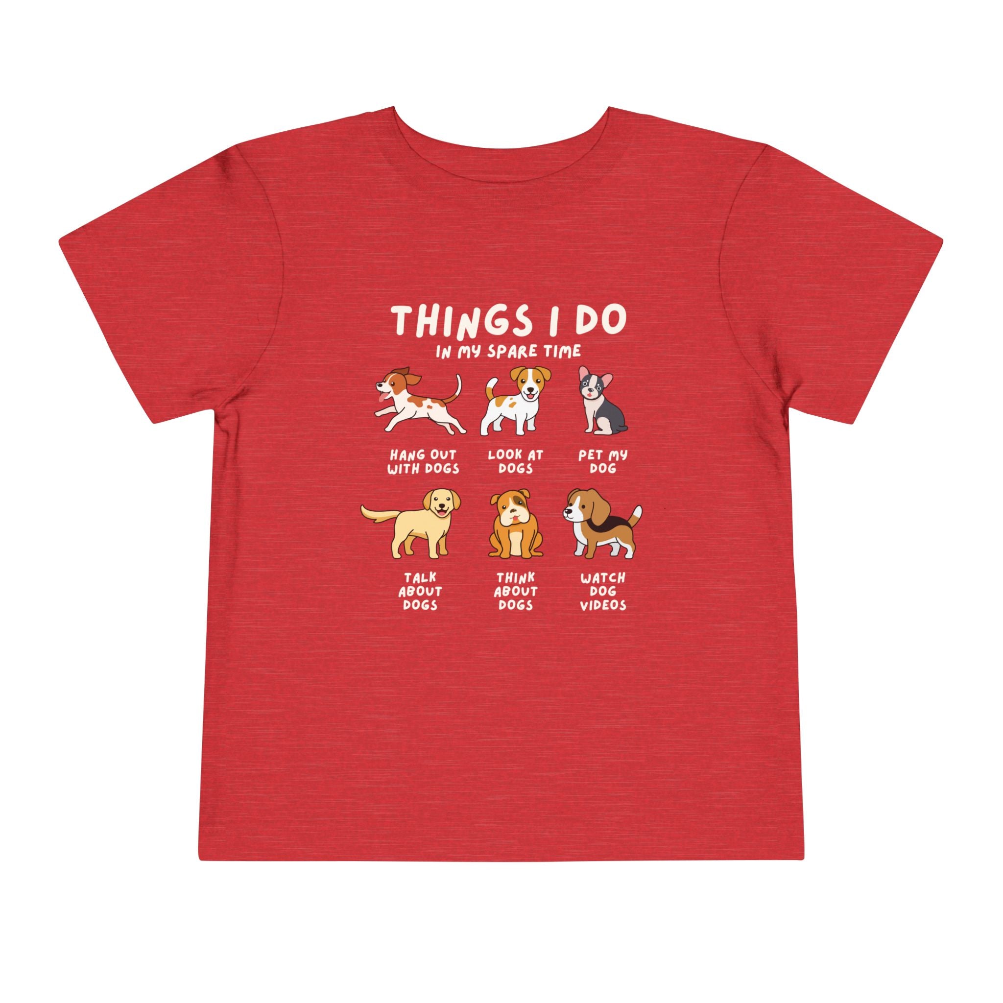 Kids 'Things I Do In My Spare Time' Dog T-Shirt - Soft Lightweight Cotton Tee