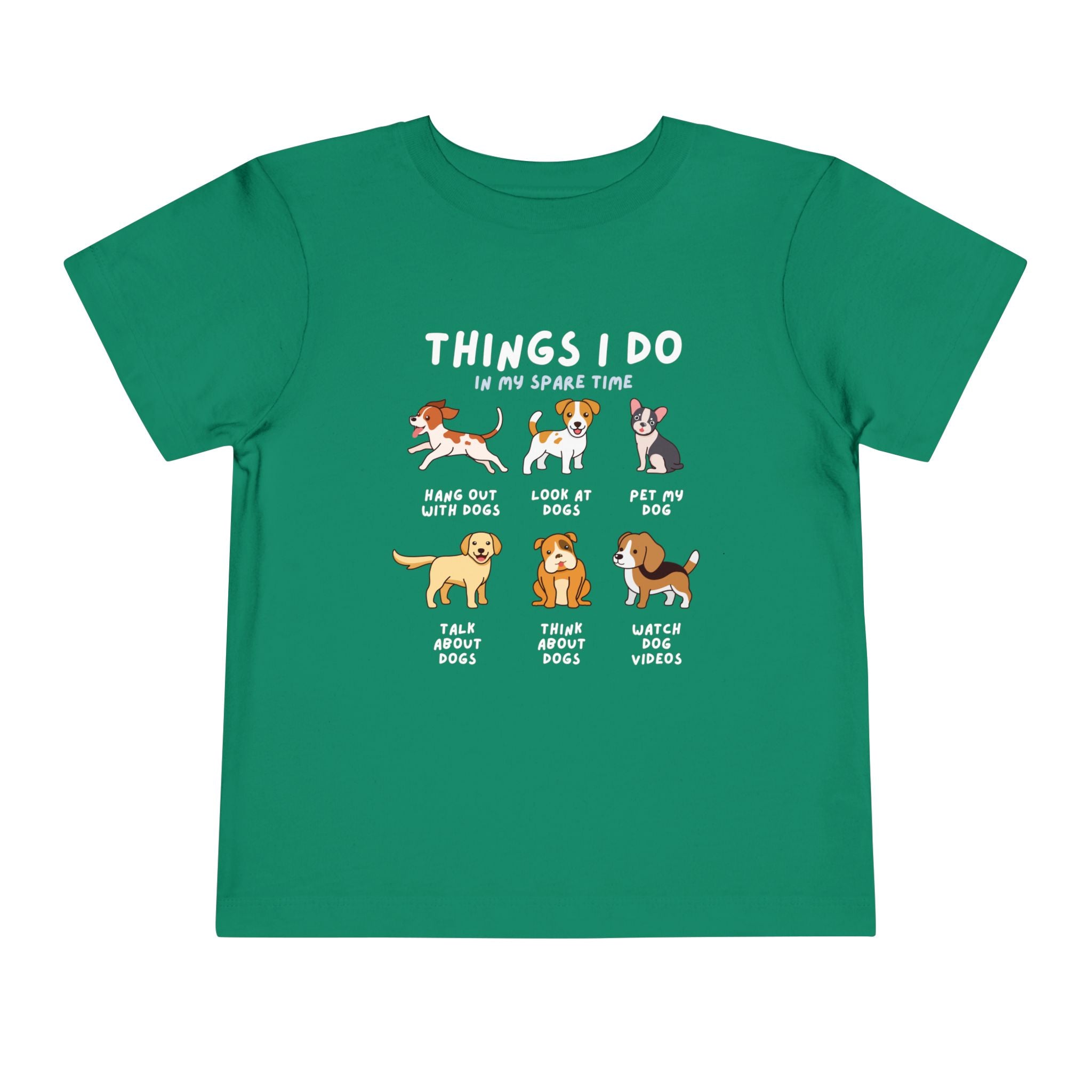 Kids 'Things I Do In My Spare Time' Dog T-Shirt - Soft Lightweight Cotton Tee