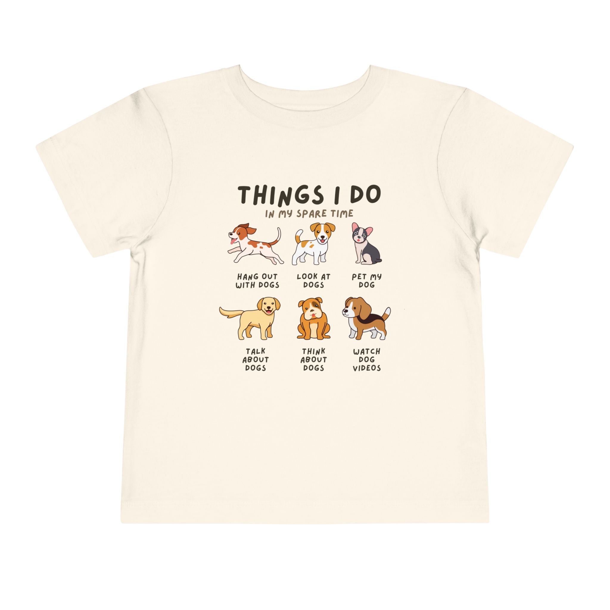 Kids 'Things I Do In My Spare Time' Dog T-Shirt - Soft Lightweight Cotton Tee