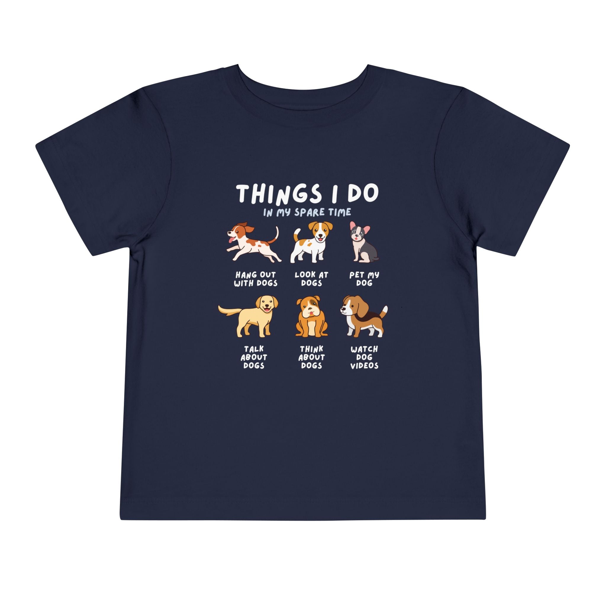 Kids 'Things I Do In My Spare Time' Dog T-Shirt - Soft Lightweight Cotton Tee