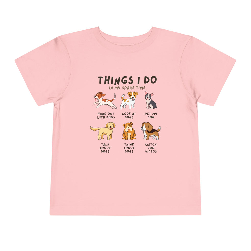 Kids 'Things I Do In My Spare Time' Dog T-Shirt - Soft Lightweight Cotton Tee