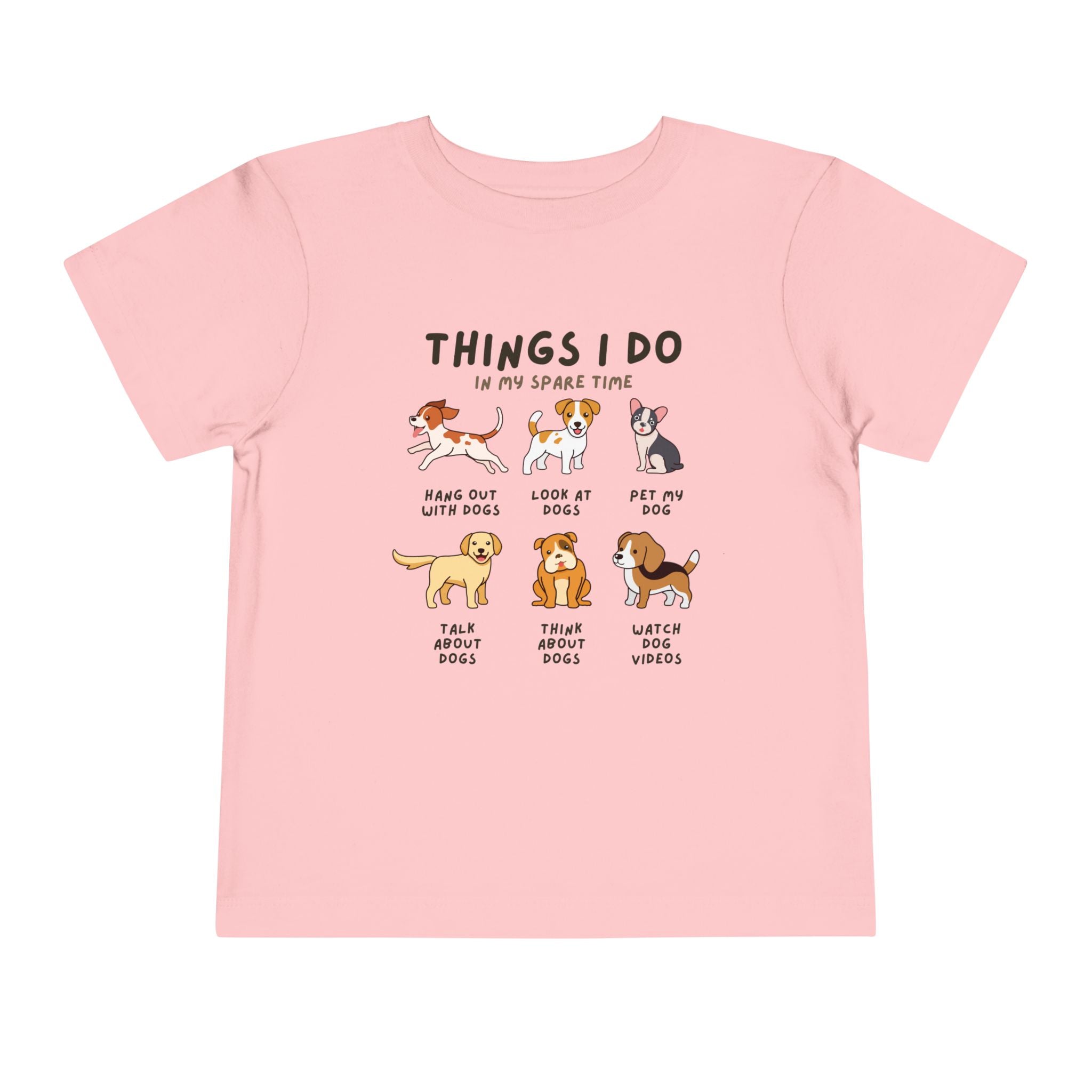 Kids 'Things I Do In My Spare Time' Dog T-Shirt - Soft Lightweight Cotton Tee