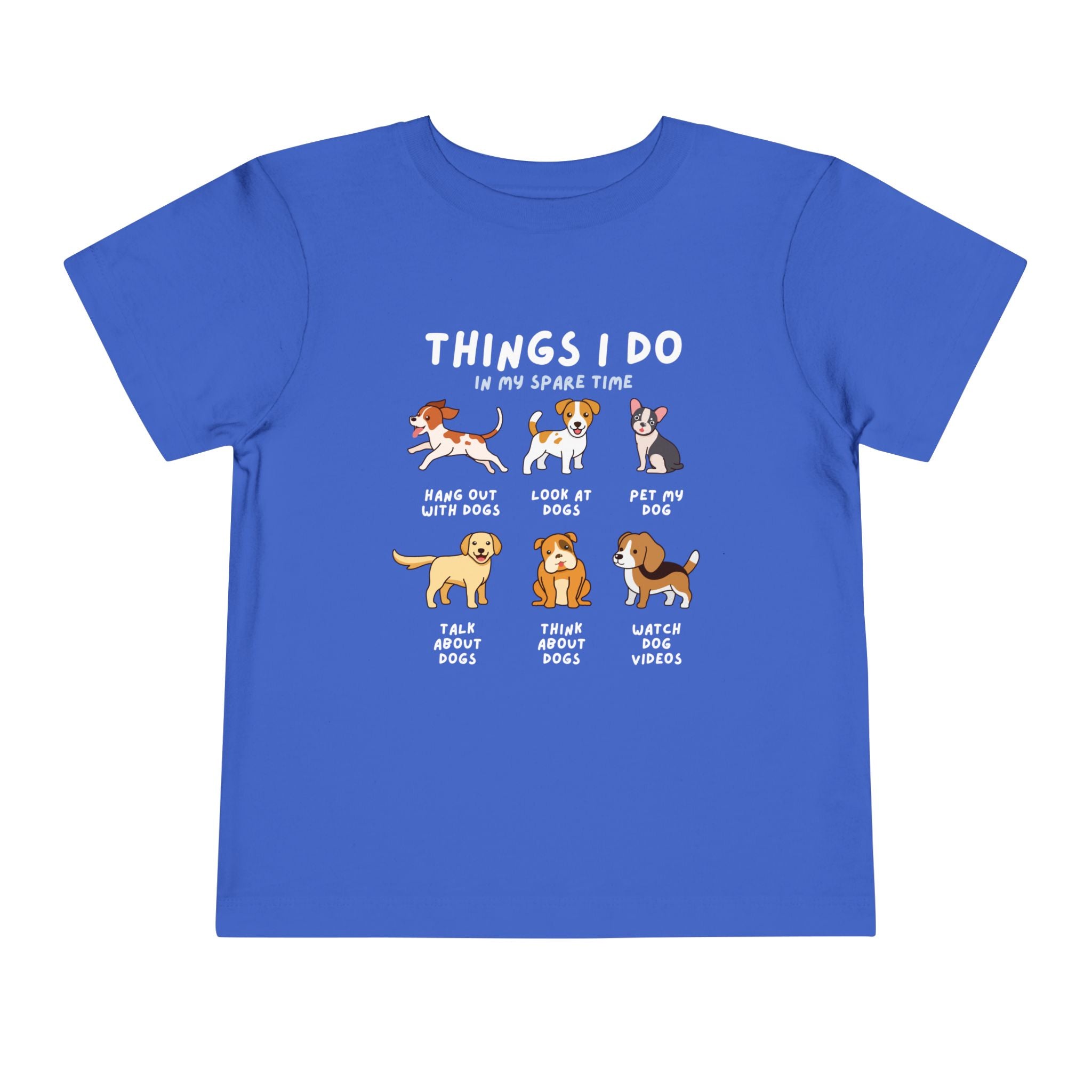 Kids 'Things I Do In My Spare Time' Dog T-Shirt - Soft Lightweight Cotton Tee
