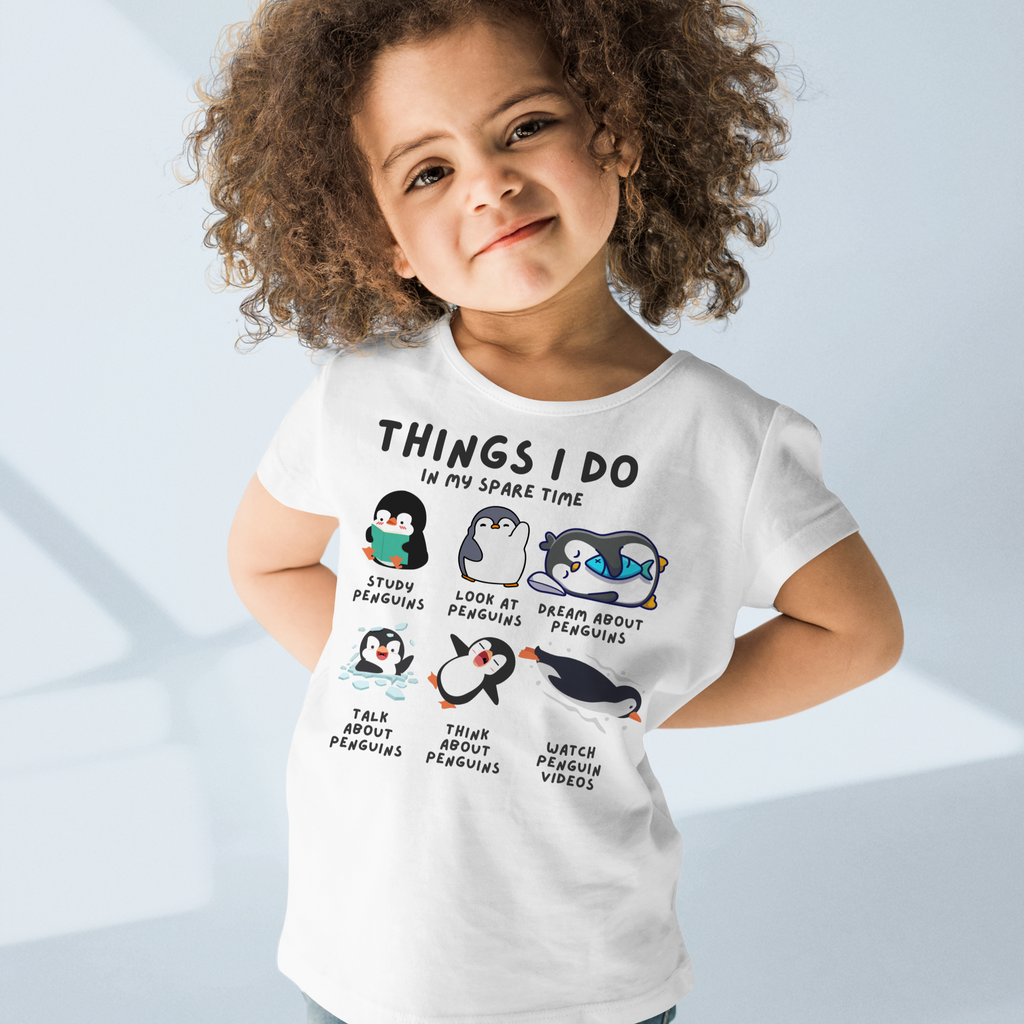 Kids 'Things I Do In My Spare Time' Penguin T-Shirt