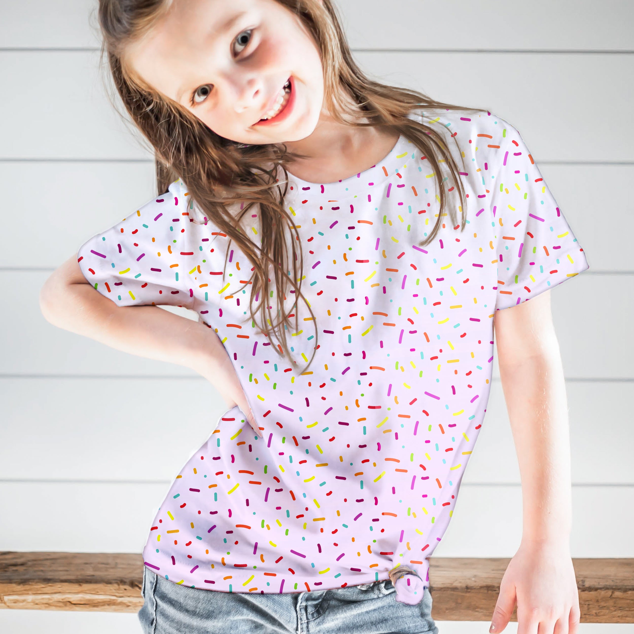 Girls Colorful Sprinkles T-Shirt