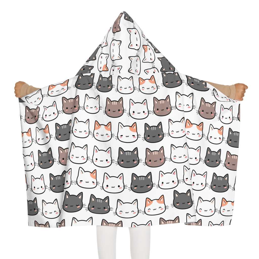 Kids Cat Face Hooded Towel – Soft & Absorbent Bath & Beach Wrap