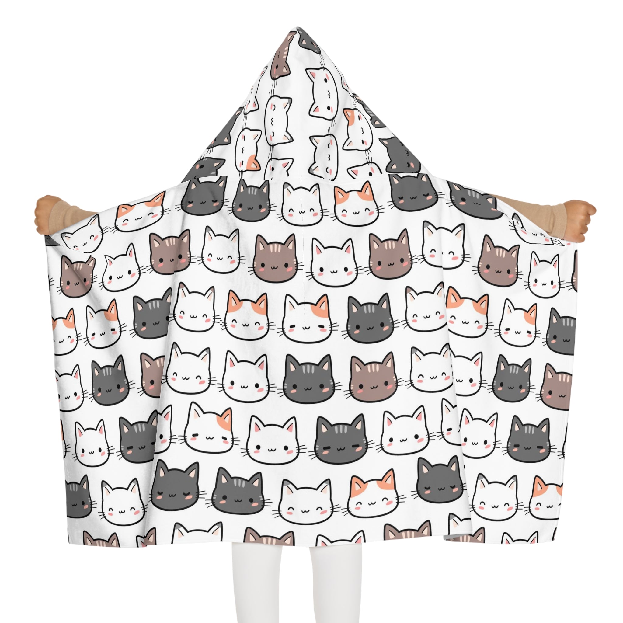 Kids Cat Face Hooded Towel – Soft & Absorbent Bath & Beach Wrap