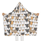 Girls Kawaii Cat Hooded Towel – Soft, Absorbent, and Perfect for Bath & Beach Time