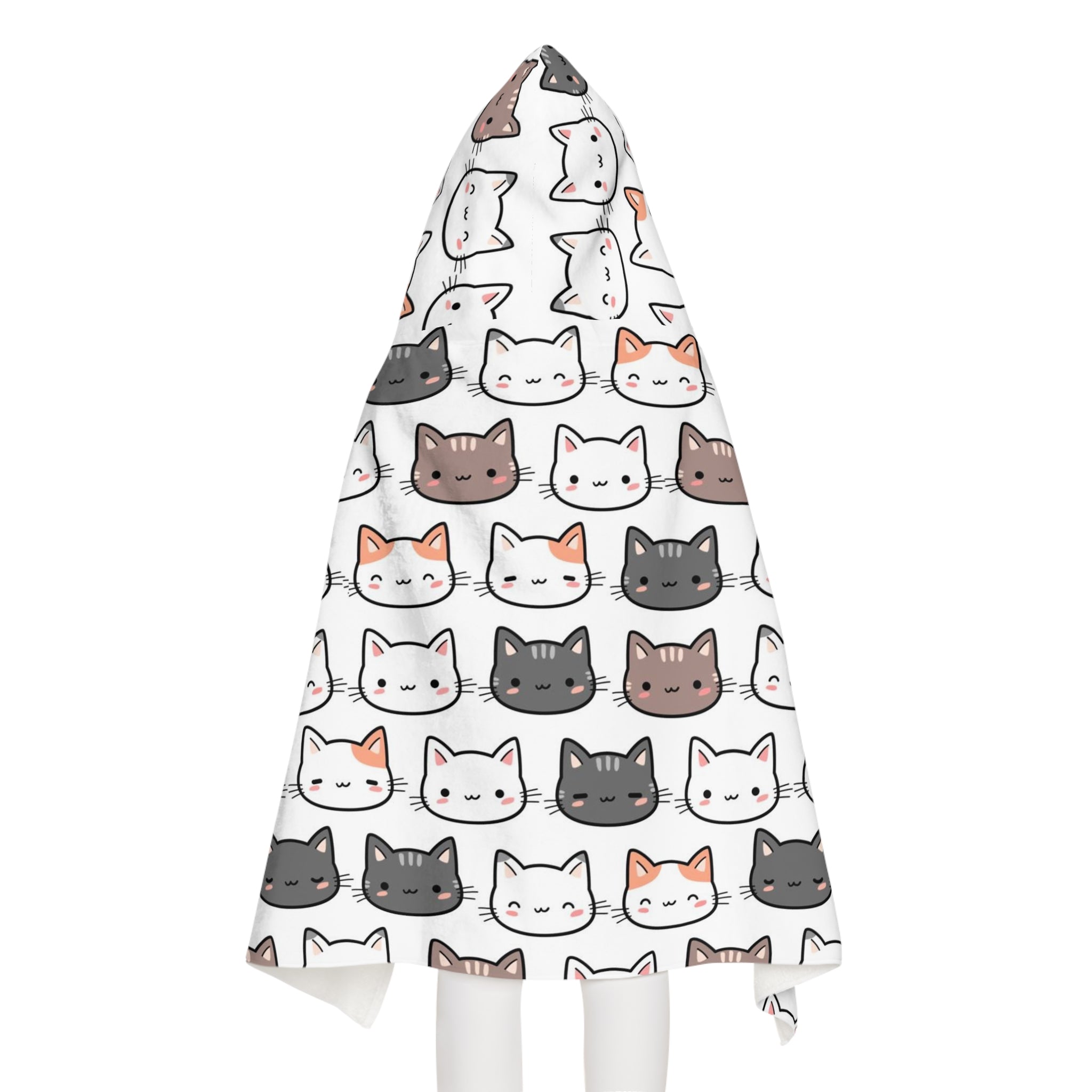 Kids Cat Face Hooded Towel – Soft & Absorbent Bath & Beach Wrap