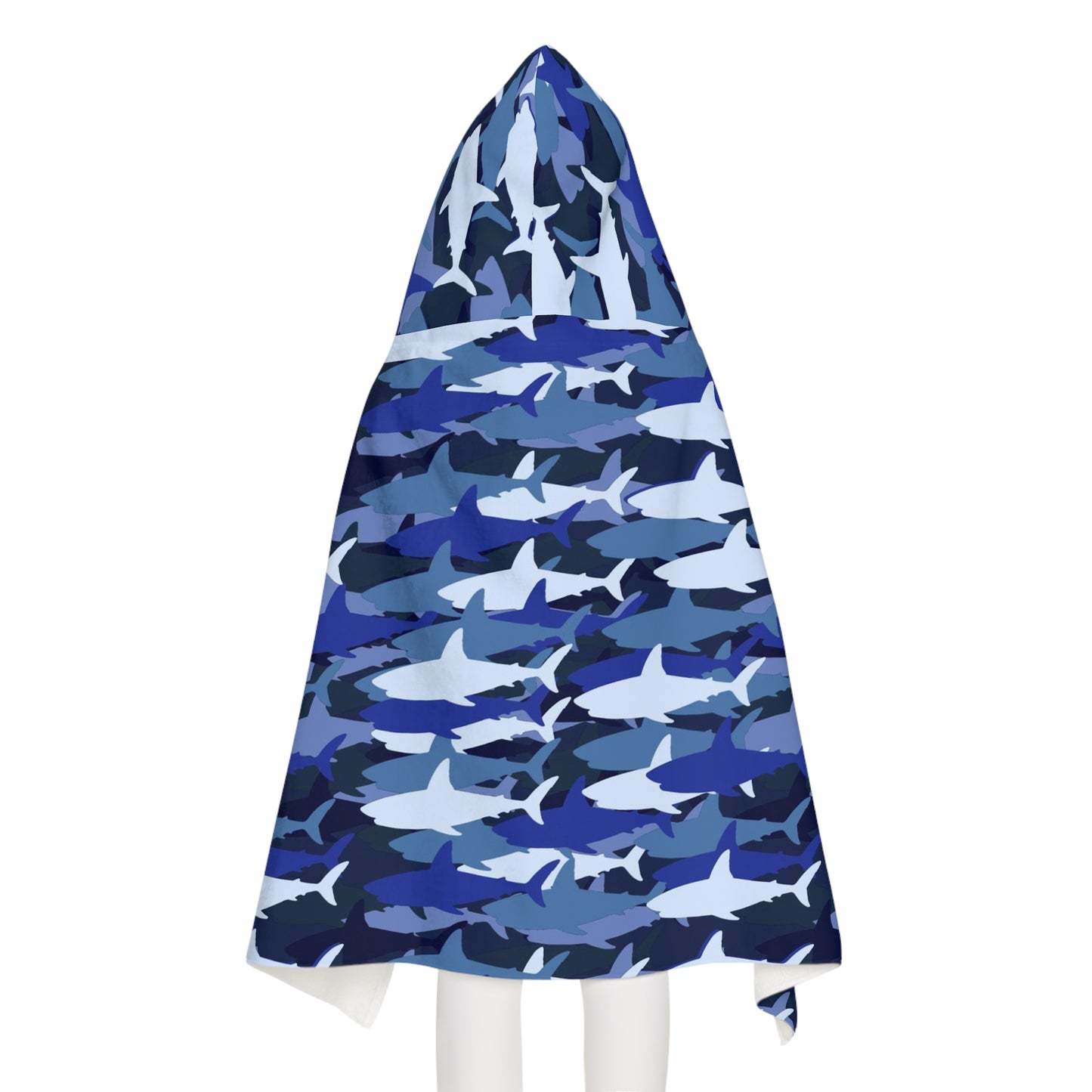 Kids Blue Shark Hooded Towel – Soft & Absorbent Bath & Beach Wrap