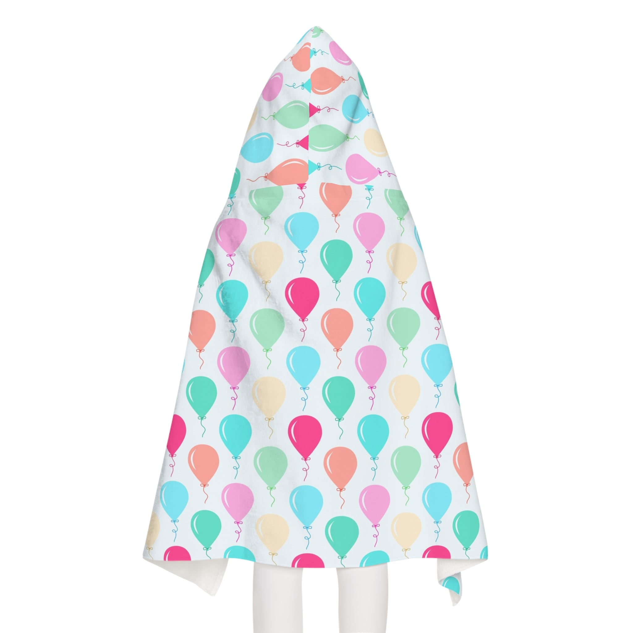 Kids Birthday Balloons Hooded Towel – Soft & Absorbent Bath & Beach Wrap