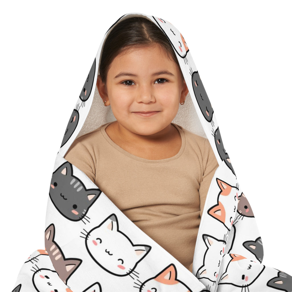 Kids Cat Face Hooded Towel – Soft & Absorbent Bath & Beach Wrap