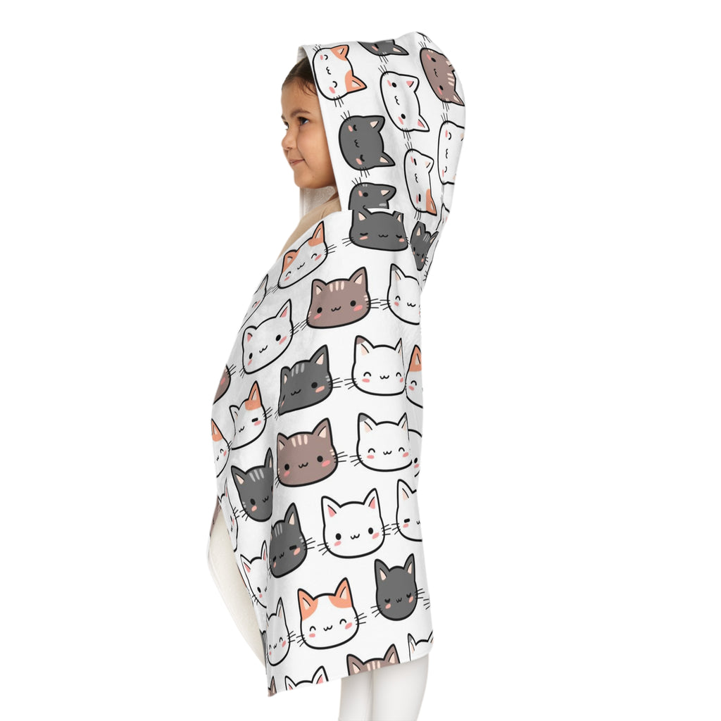 Kids Cat Face Hooded Towel – Soft & Absorbent Bath & Beach Wrap