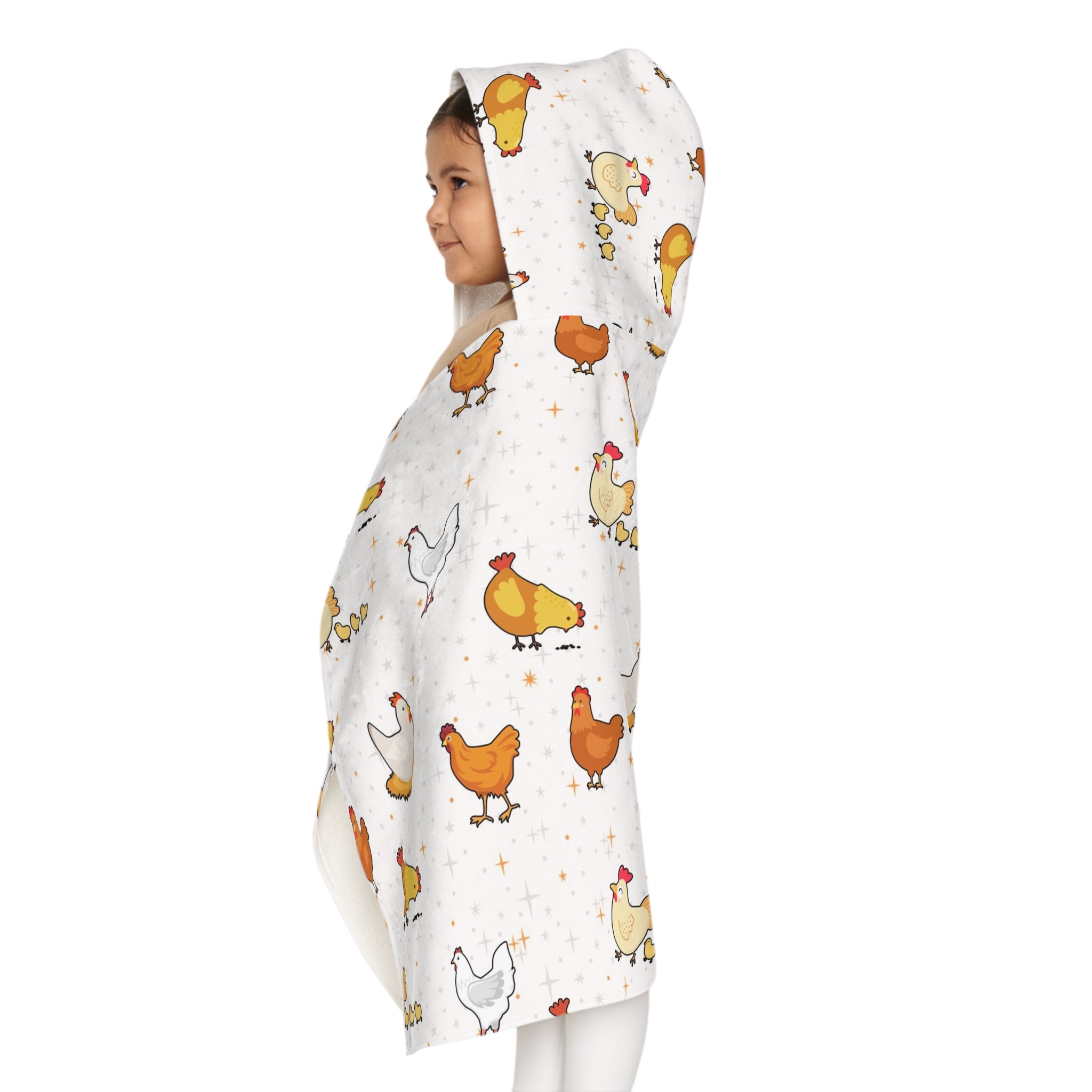 Kids Chicken Hooded Towel – Soft & Absorbent Bath & Beach Wrap
