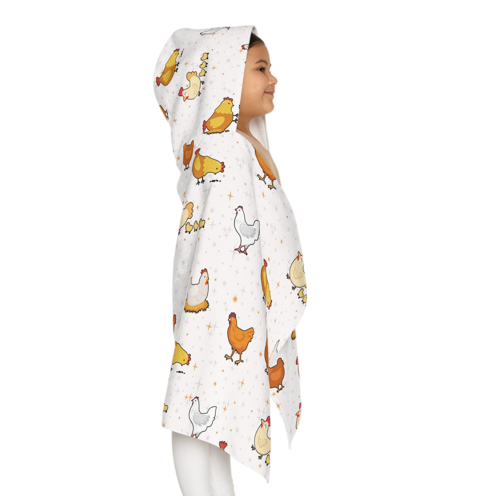 Kids Chicken Hooded Towel – Soft & Absorbent Bath & Beach Wrap