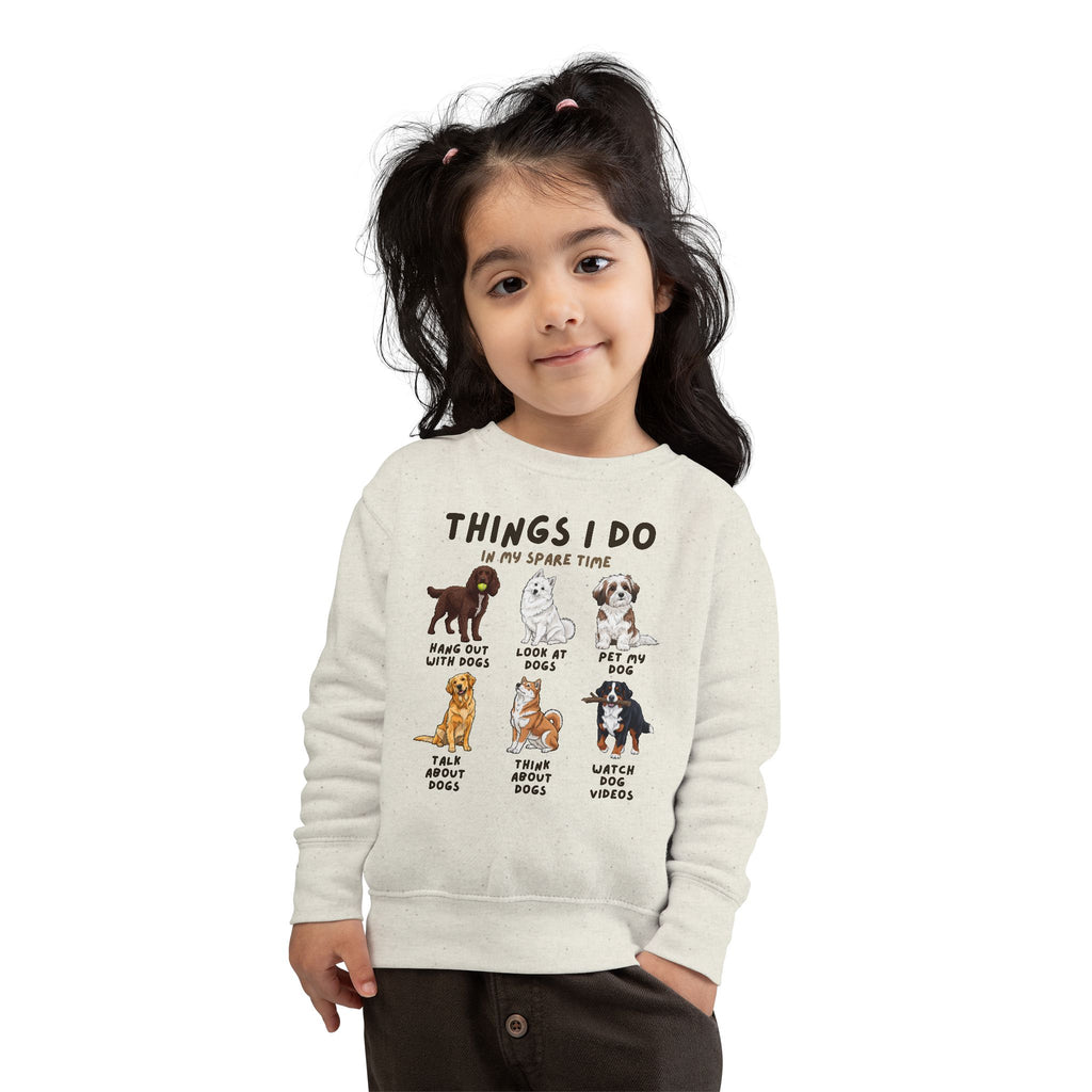 Kids 'Things I Do In My Spare Time' Dog Graphic Sweatshirt - Funny & Comfortable Gift for Boys and Girls