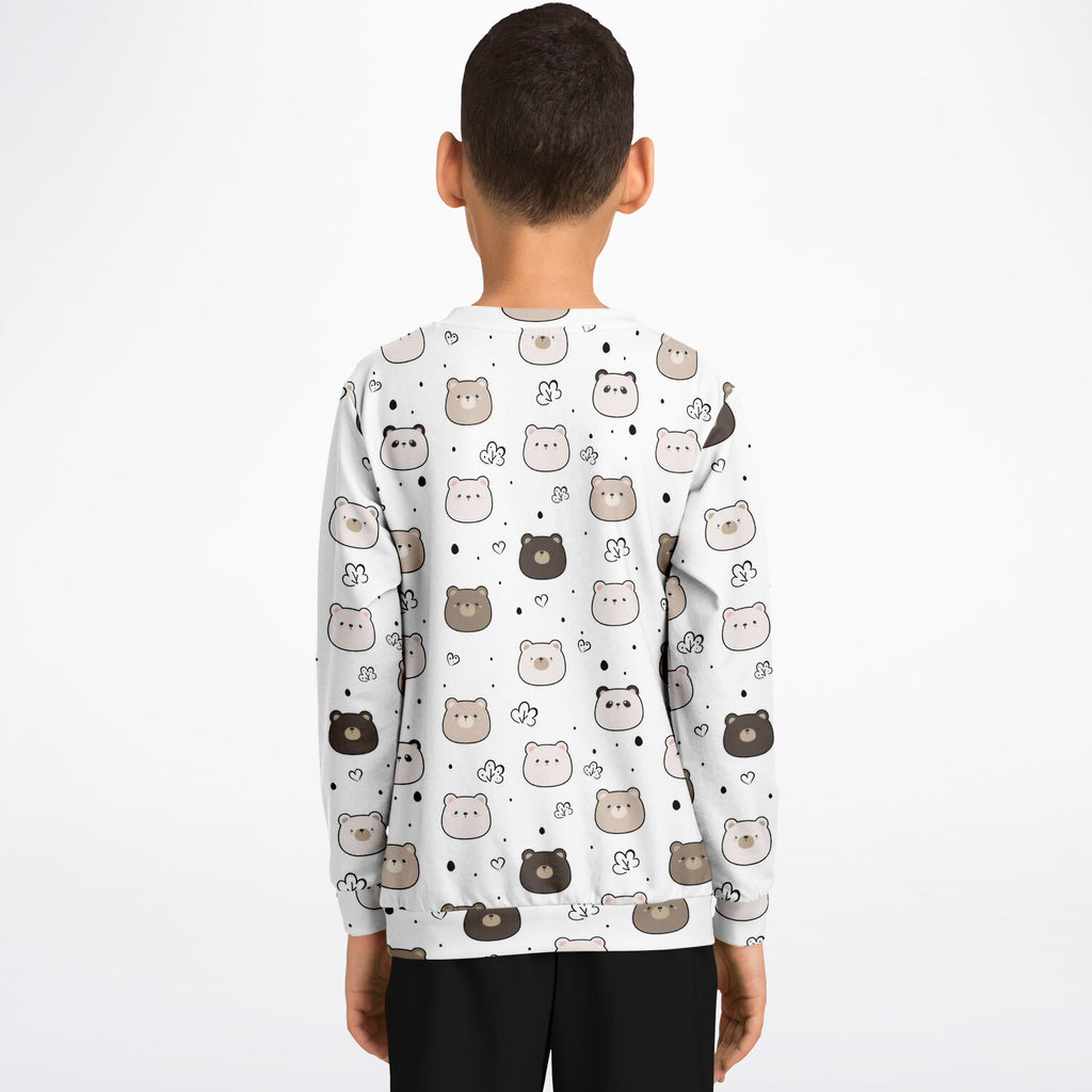 Kids Cute Bear & Panda Sweatshirt – Ultra Soft & Stretchy, Cozy Fleece or Lightweight Sports Fabric Sweatshirt – Ultra Soft & Stretchy, Cozy Fleece or Lightweight Sports Fabric