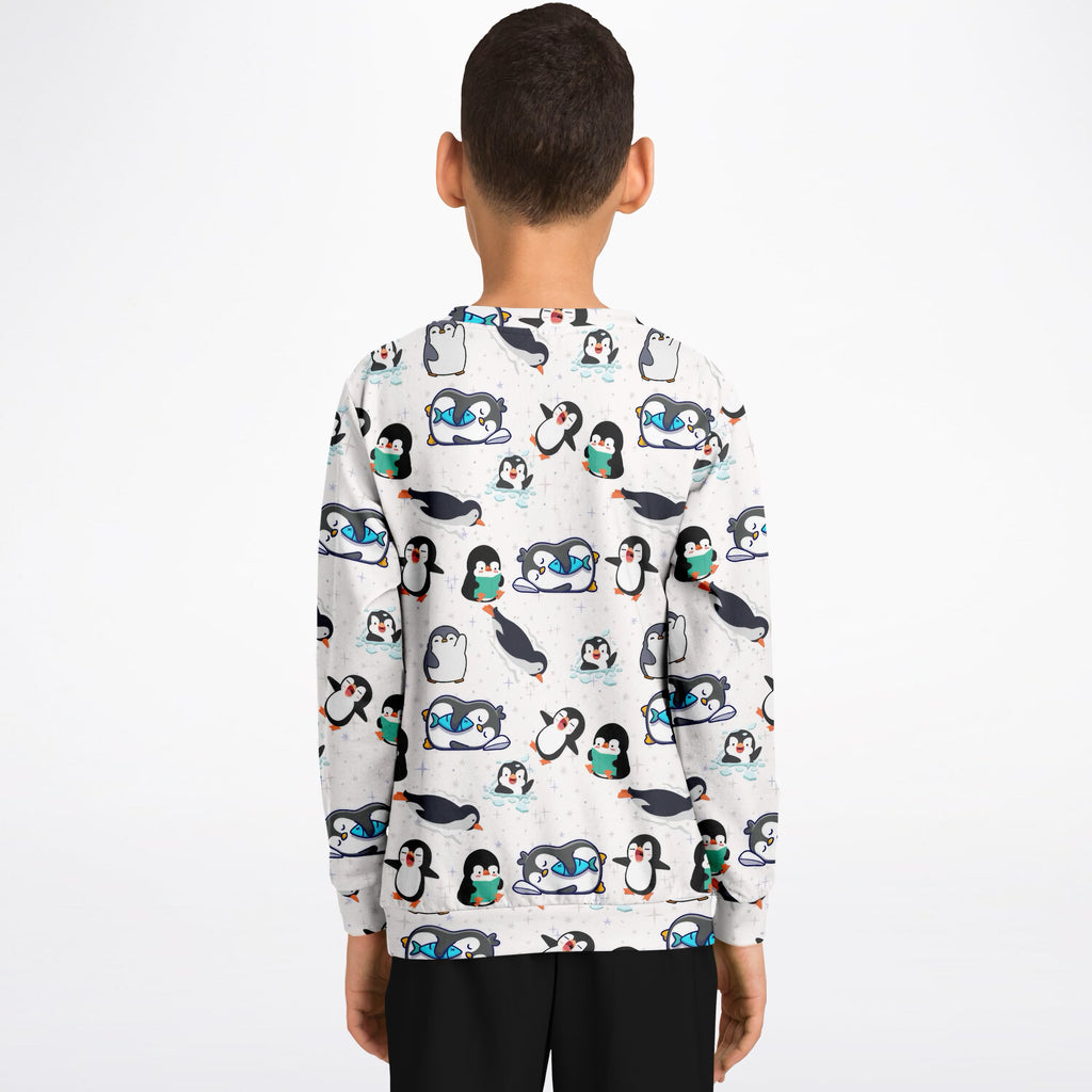 Kids Penguin Sweatshirt – Ultra Soft & Stretchy, Cozy Fleece or Lightweight Sports Fabric Sweatshirt – Ultra Soft & Stretchy, Cozy Fleece or Lightweight Sports Fabric