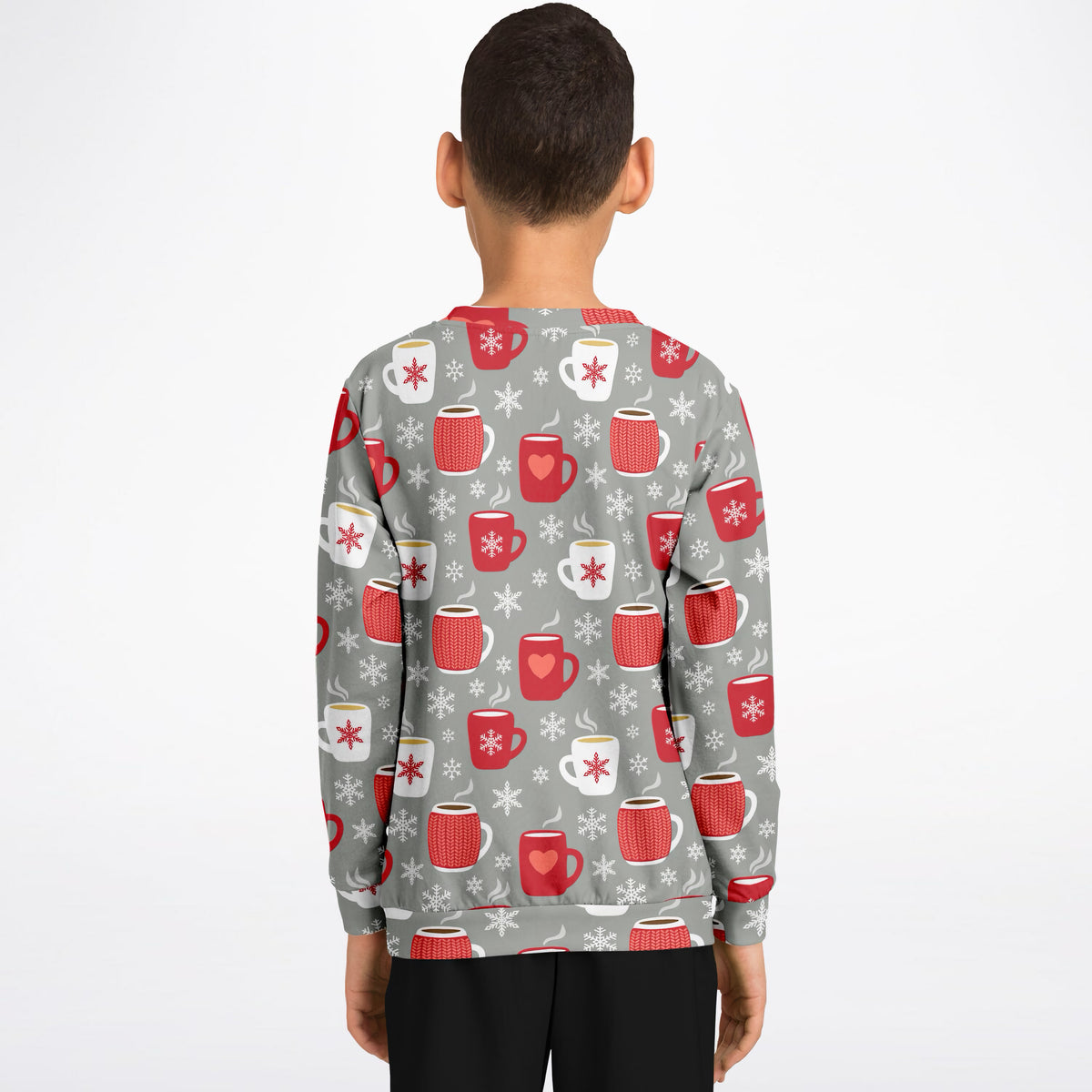 Kids Christmas Hot Cocoa Sweatshirt – Ultra Soft & Stretchy, Cozy Fleece or Lightweight Sports Fabric Sweatshirt – Ultra Soft & Stretchy, Cozy Fleece or Lightweight Sports Fabric