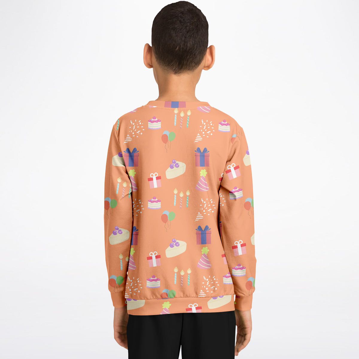 Kids Birthday Party Orange Sweatshirt – Ultra Soft & Stretchy, Cozy Fleece or Lightweight Sports Fabric Sweatshirt – Ultra Soft & Stretchy, Cozy Fleece or Lightweight Sports Fabric
