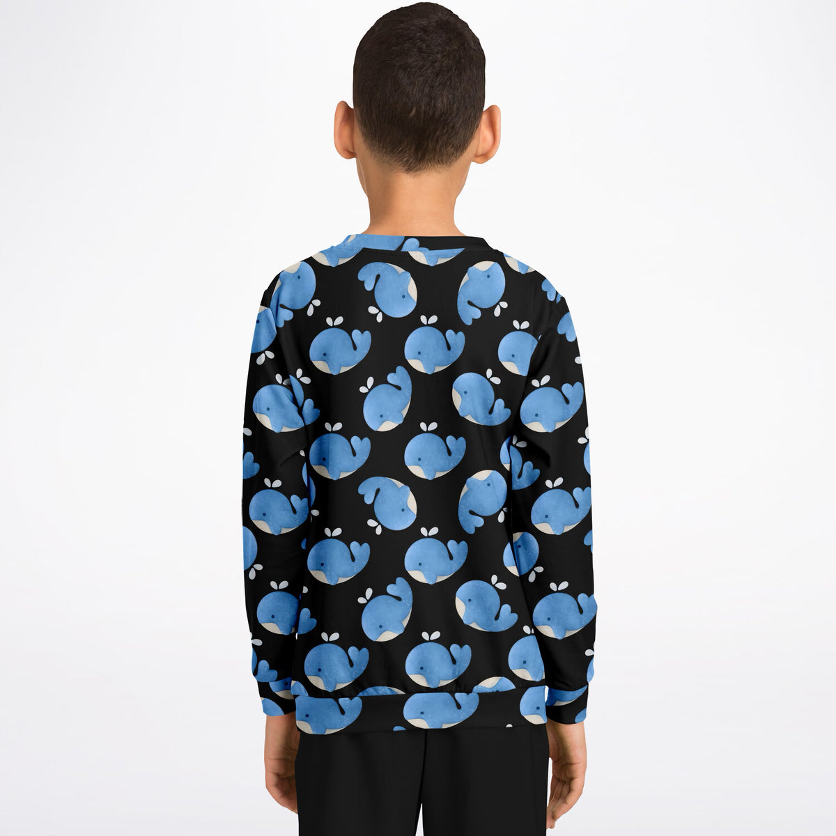 Kids Blue Whale Sweatshirt – Ultra Soft & Stretchy, Cozy Fleece or Lightweight Sports Fabric Sweatshirt – Ultra Soft & Stretchy, Cozy Fleece or Lightweight Sports Fabric