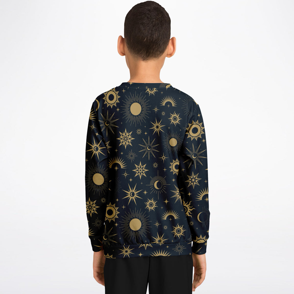 Kids Celestial Sun & Moon Sweatshirt – Ultra Soft & Stretchy, Cozy Fleece or Lightweight Sports Fabric Sweatshirt – Ultra Soft & Stretchy, Cozy Fleece or Lightweight Sports Fabric