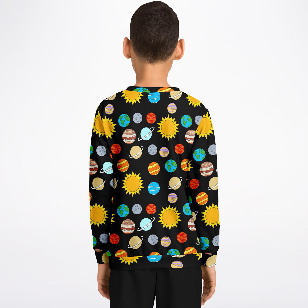 Kids Solar System Sweatshirt – Ultra Soft & Stretchy, Cozy Fleece or Lightweight Sports Fabric Sweatshirt – Ultra Soft & Stretchy, Cozy Fleece or Lightweight Sports Fabric