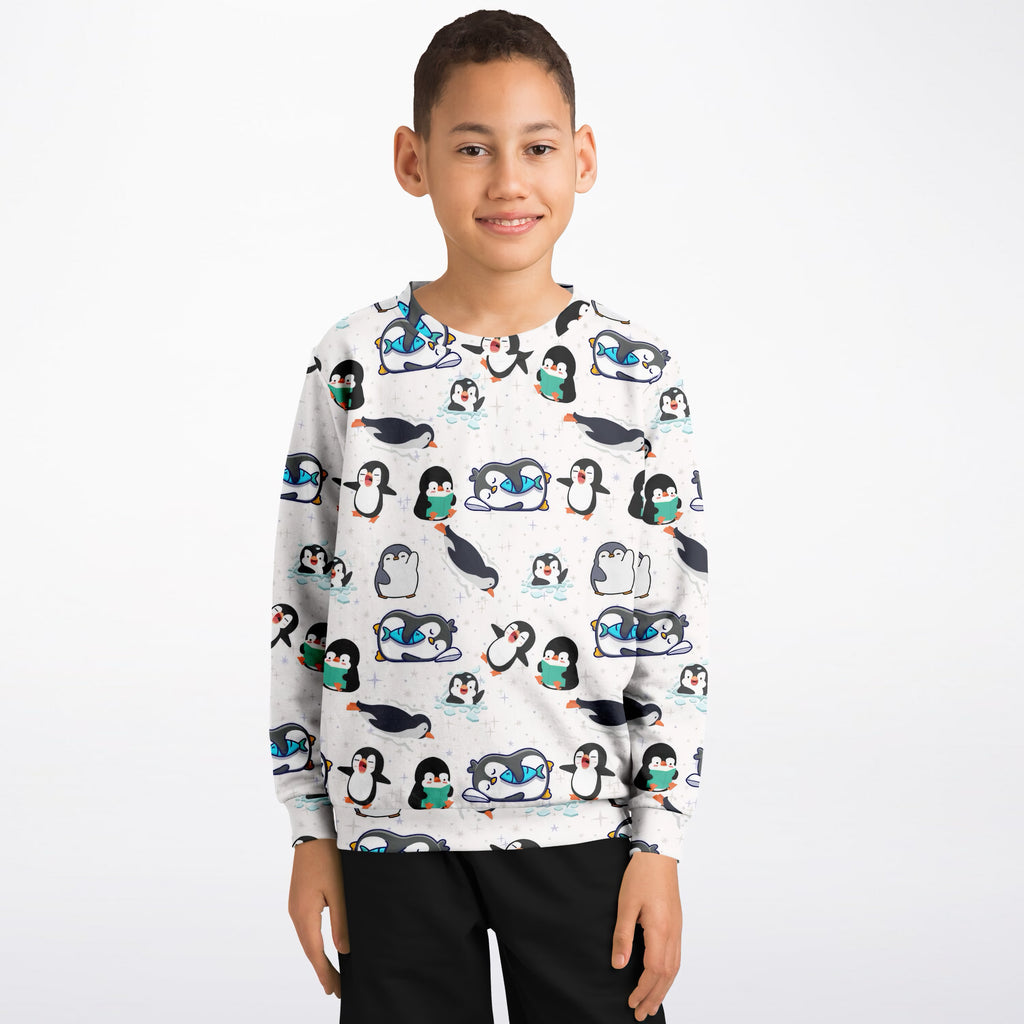 Kids Penguin Sweatshirt – Ultra Soft & Stretchy, Cozy Fleece or Lightweight Sports Fabric Sweatshirt – Ultra Soft & Stretchy, Cozy Fleece or Lightweight Sports Fabric
