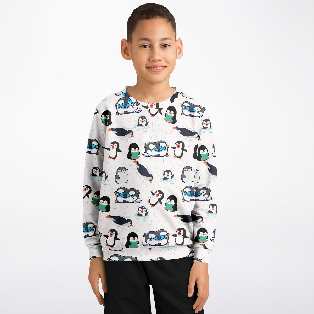 Kids Penguin Sweatshirt – Ultra Soft & Stretchy, Cozy Fleece or Lightweight Sports Fabric Sweatshirt – Ultra Soft & Stretchy, Cozy Fleece or Lightweight Sports Fabric