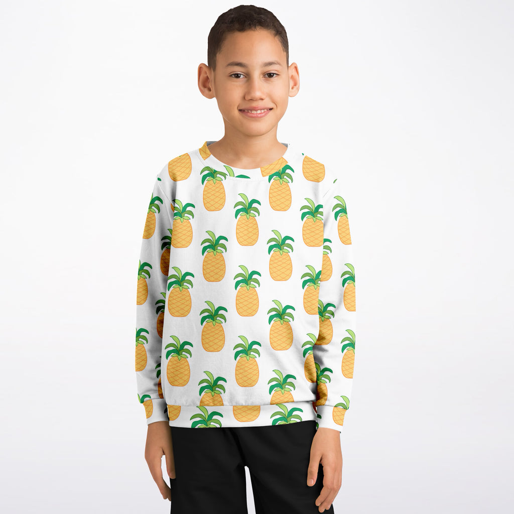 Kids Pineapple Sweatshirt – Ultra Soft & Stretchy, Cozy Fleece or Lightweight Sports Fabric Sweatshirt – Ultra Soft & Stretchy, Cozy Fleece or Lightweight Sports Fabric