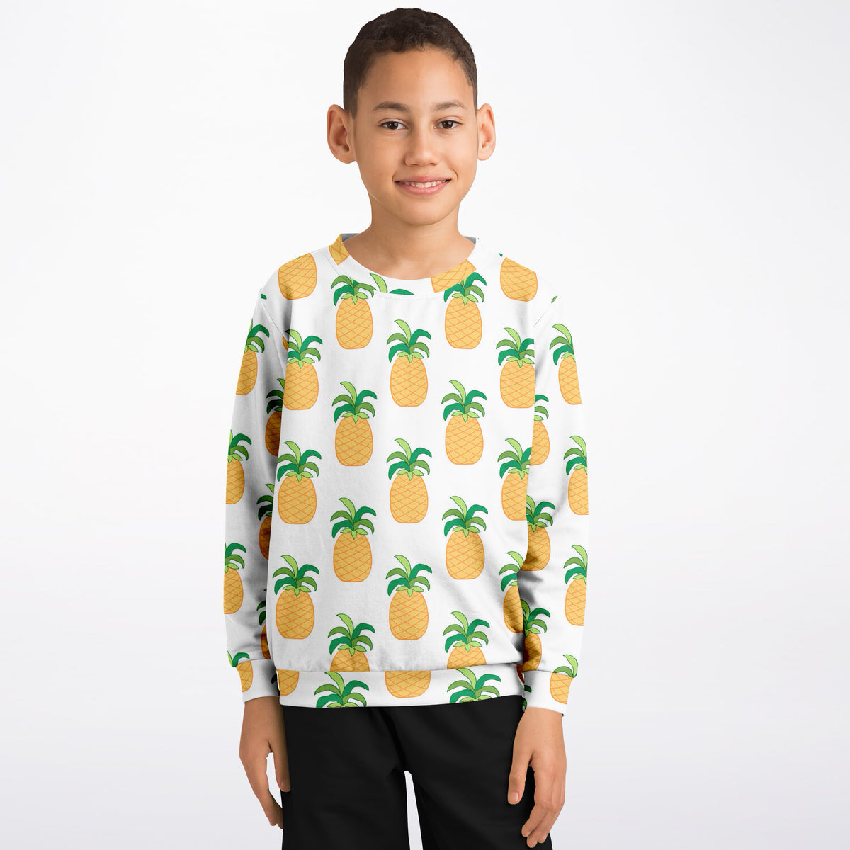 Kids Pineapple Sweatshirt – Ultra Soft & Stretchy, Cozy Fleece or Lightweight Sports Fabric Sweatshirt – Ultra Soft & Stretchy, Cozy Fleece or Lightweight Sports Fabric