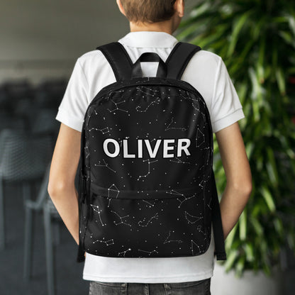 Kids Custom Name Realistic Constellations Backpack