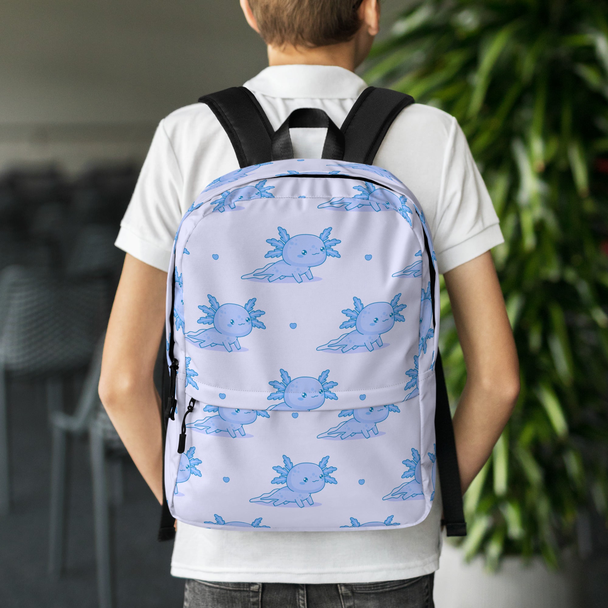 Kids Blue Axolotl Backpack