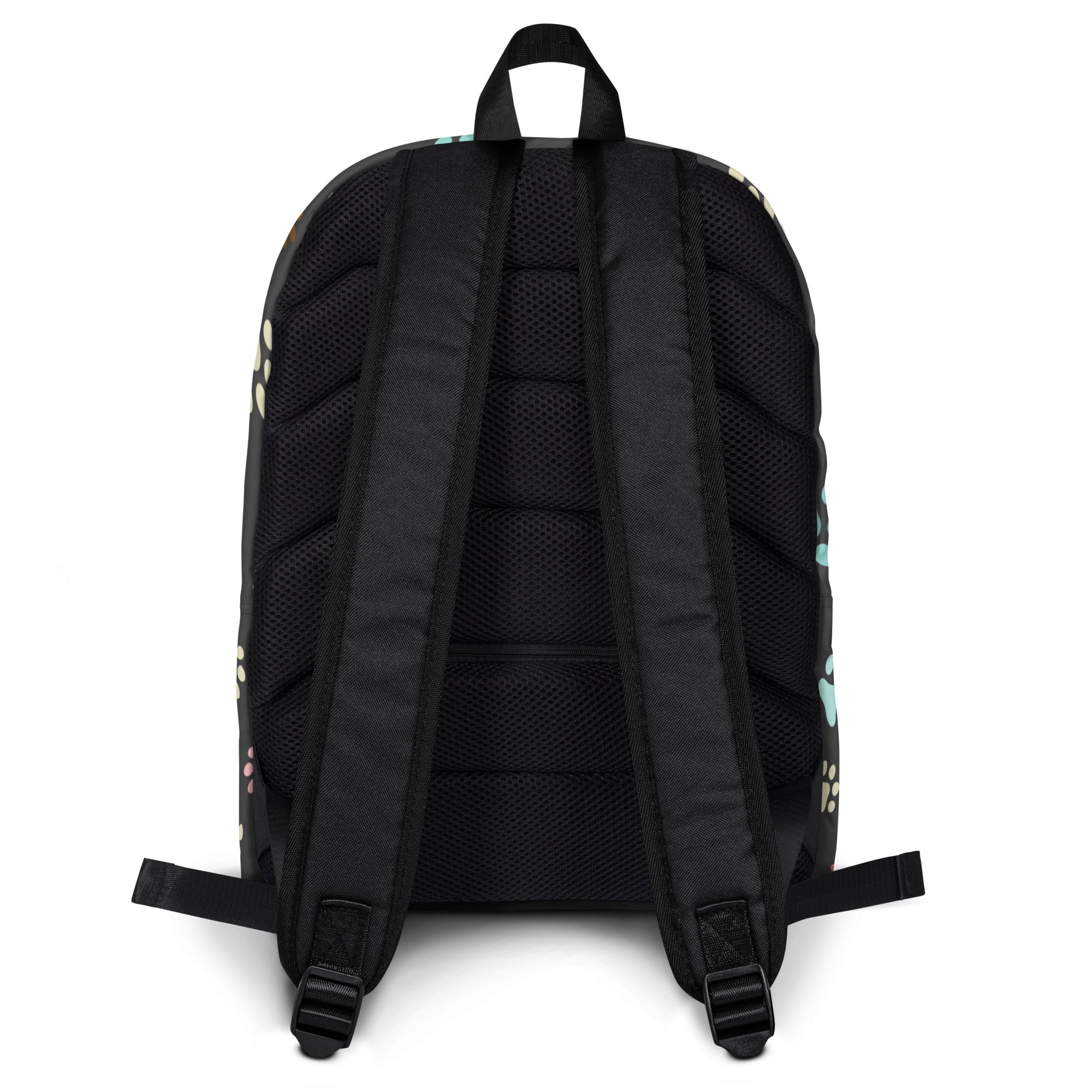 Kids Colorful Paw Print Backpack - Water-Resistant School Bag With Adjustable Padded Straps & Breathable Mesh Back