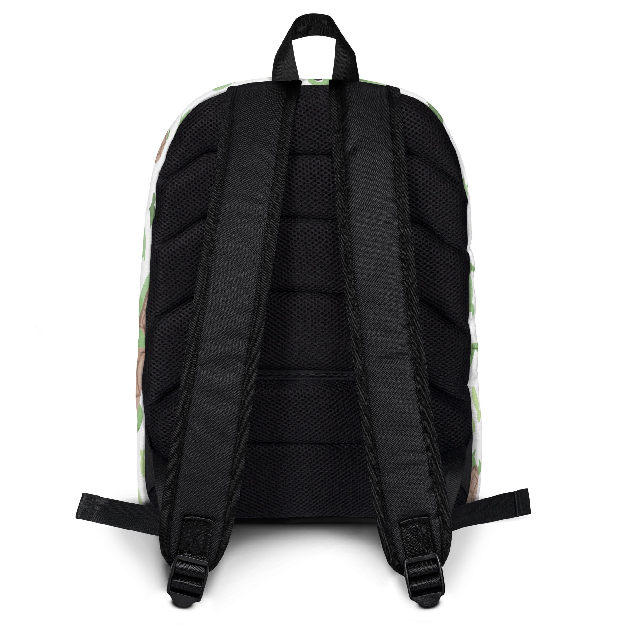 Kids Custom Name Green Sea Turtle Backpack - Water-Resistant School Bag With Adjustable Padded Straps & Breathable Mesh Back