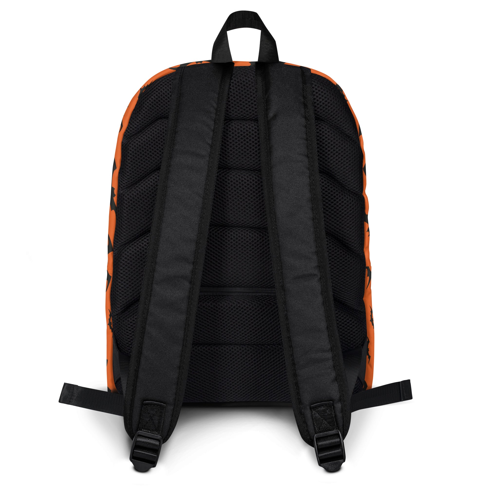 Kids Orange Bats Backpack - Water-Resistant School Bag With Adjustable Padded Straps & Breathable Mesh Back