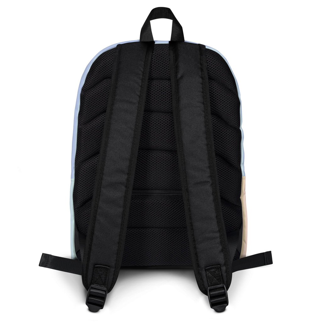 Girls Pastel Rainbow Stripe Backpack - Water-Resistant School Bag With Adjustable Padded Straps & Breathable Mesh Back