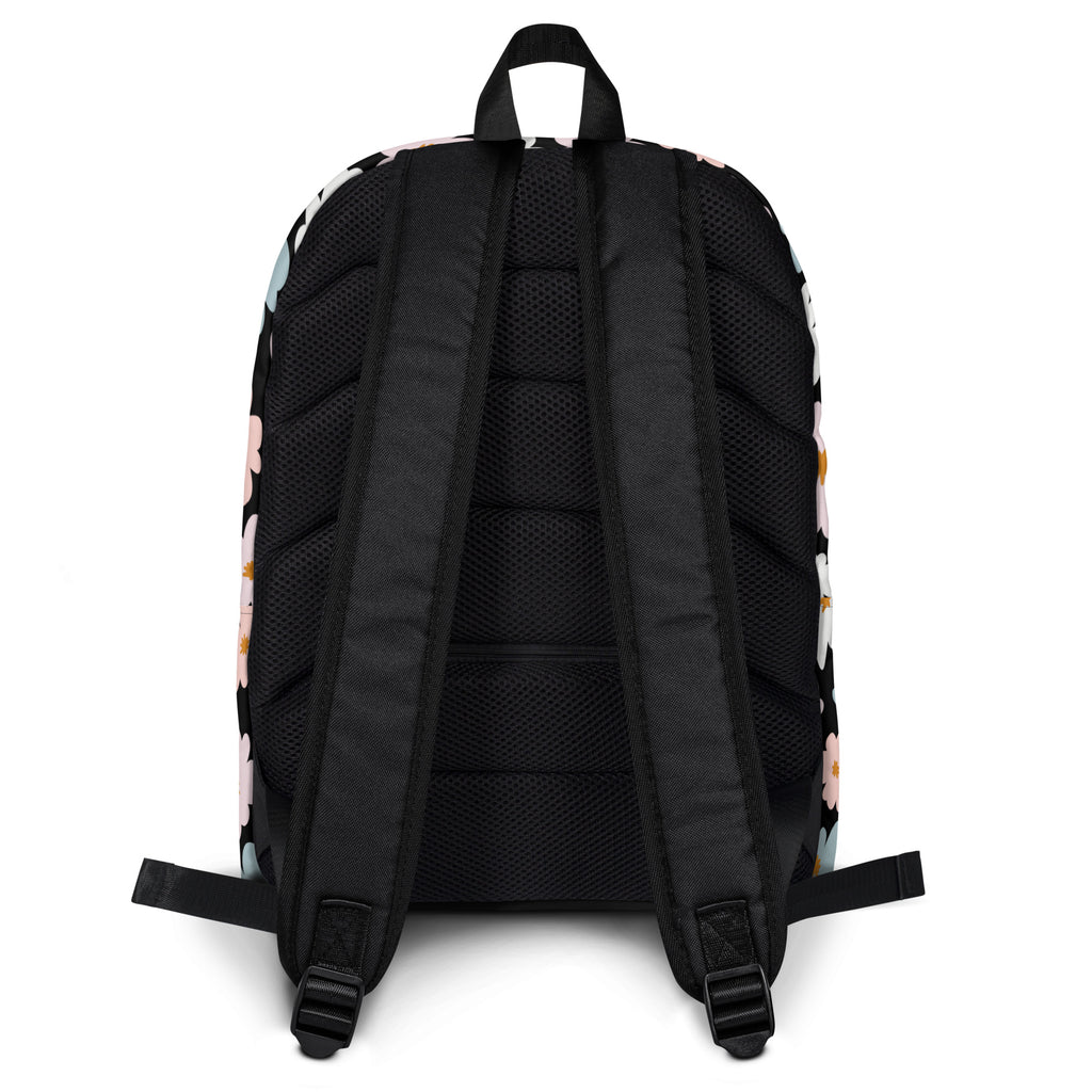 Girls Retro Floral Backpack - Water-Resistant School Bag With Adjustable Padded Straps & Breathable Mesh Back