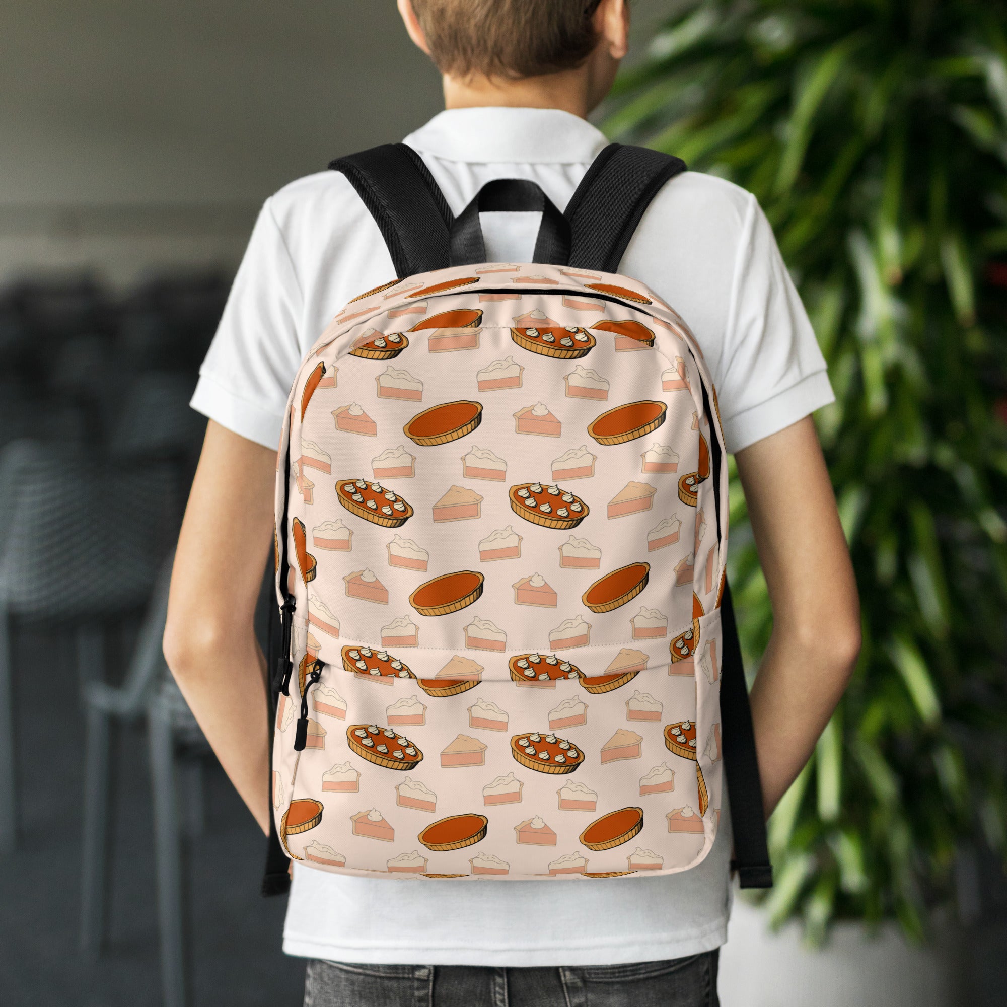 Kids Pumpkin Pie Backpack - Water-Resistant School Bag With Adjustable Padded Straps & Breathable Mesh Back