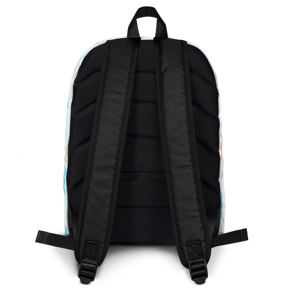 Kids Colorful Ocean Waves Backpack - Water-Resistant School Bag With Adjustable Padded Straps & Breathable Mesh Back