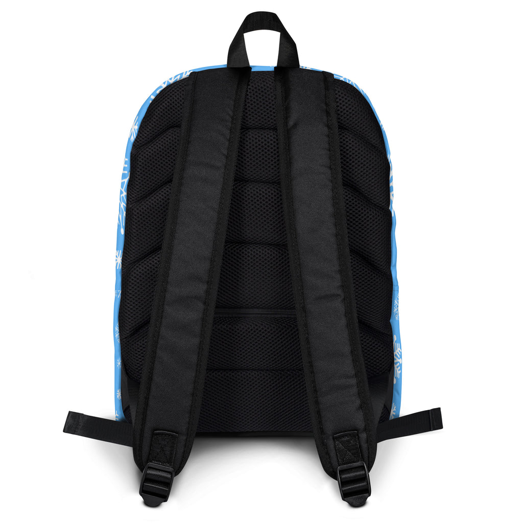 Kids Blue Snowflakes Backpack - Water-Resistant School Bag With Adjustable Padded Straps & Breathable Mesh Back