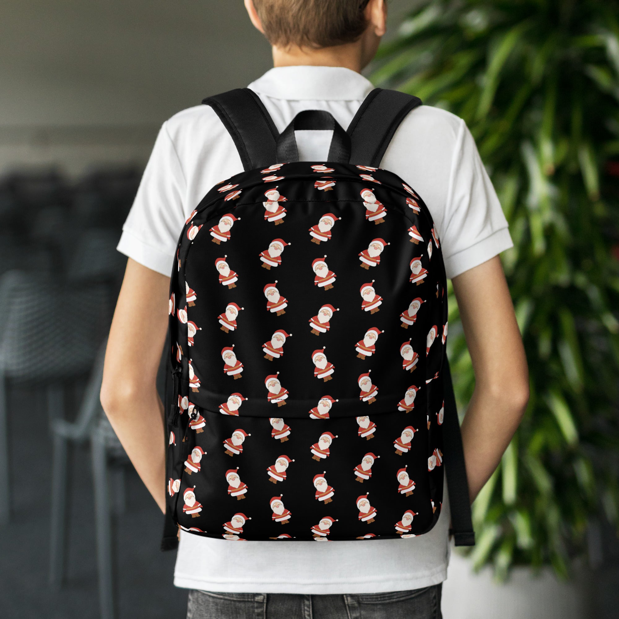 Kids Santa Backpack - Water-Resistant School Bag With Adjustable Padded Straps & Breathable Mesh Back