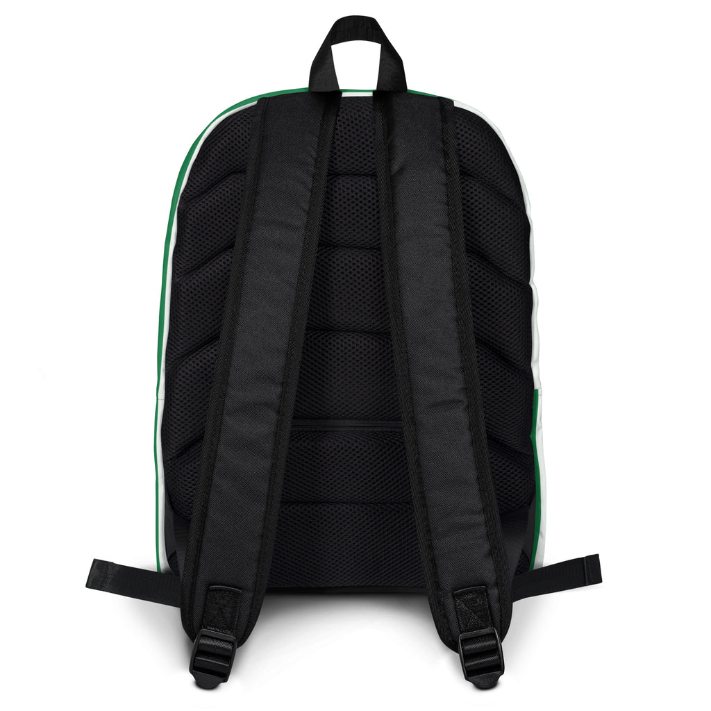 Kids Striped Green Christmas Backpack - Water-Resistant School Bag With Adjustable Padded Straps & Breathable Mesh Back