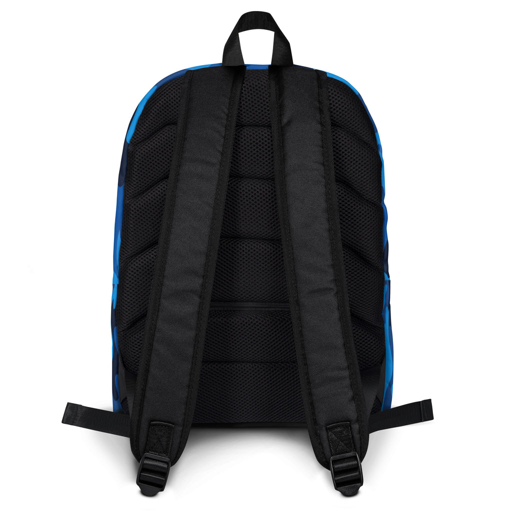 Kids Blue Camouflage Backpack - Water-Resistant School Bag With Adjustable Padded Straps & Breathable Mesh Back