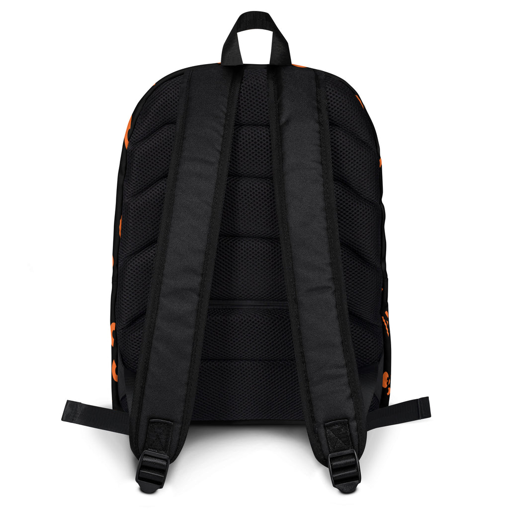 Kids Orange Jack-O’-Lantern Halloween Backpack - Water-Resistant School Bag With Adjustable Padded Straps & Breathable Mesh Back