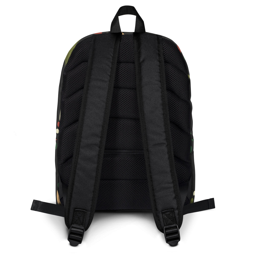 Kids Festive Christmas Holly Backpack - Water-Resistant School Bag With Adjustable Padded Straps & Breathable Mesh Back