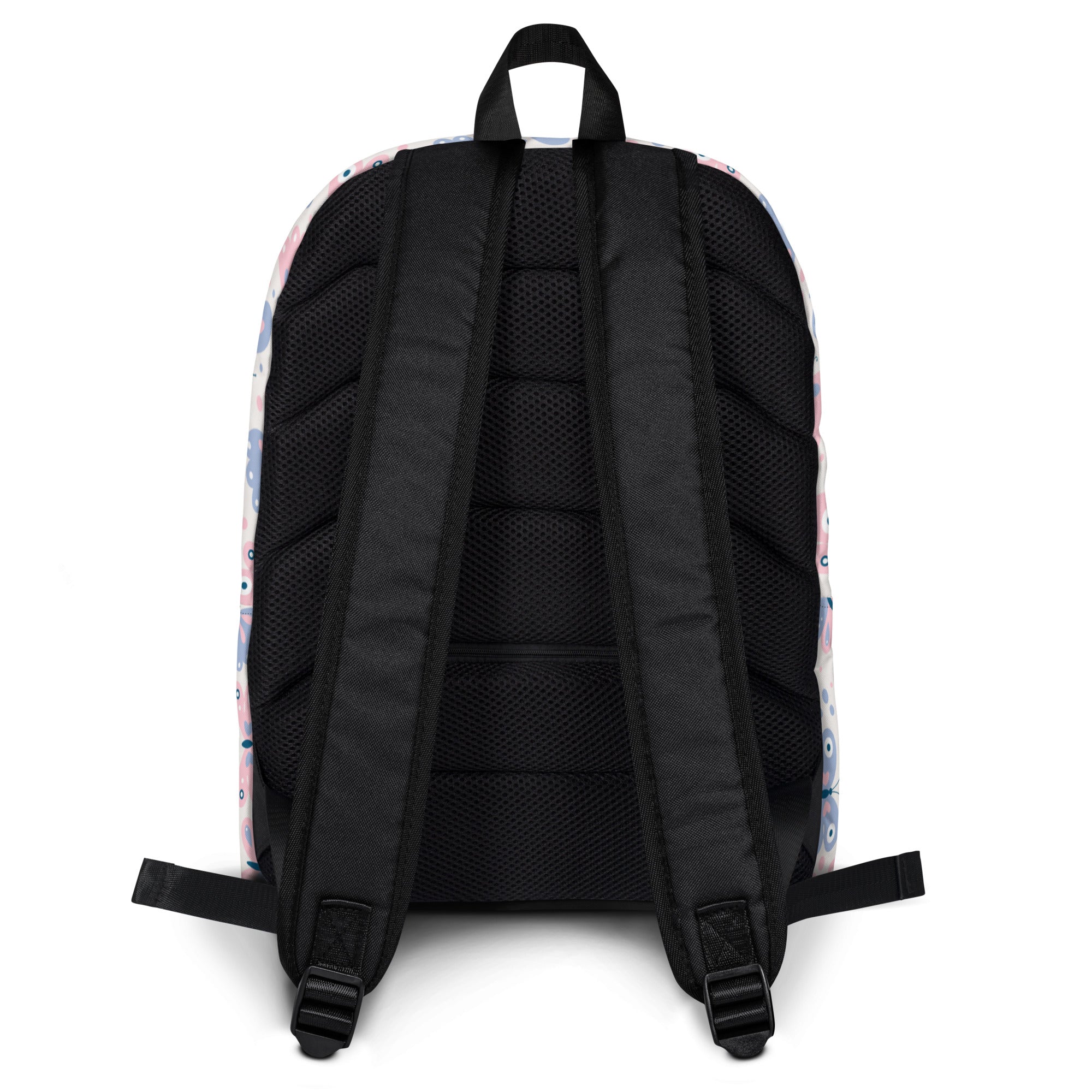 Girls Butterfly Print Backpack - Water-Resistant School Bag With Adjustable Padded Straps & Breathable Mesh Back