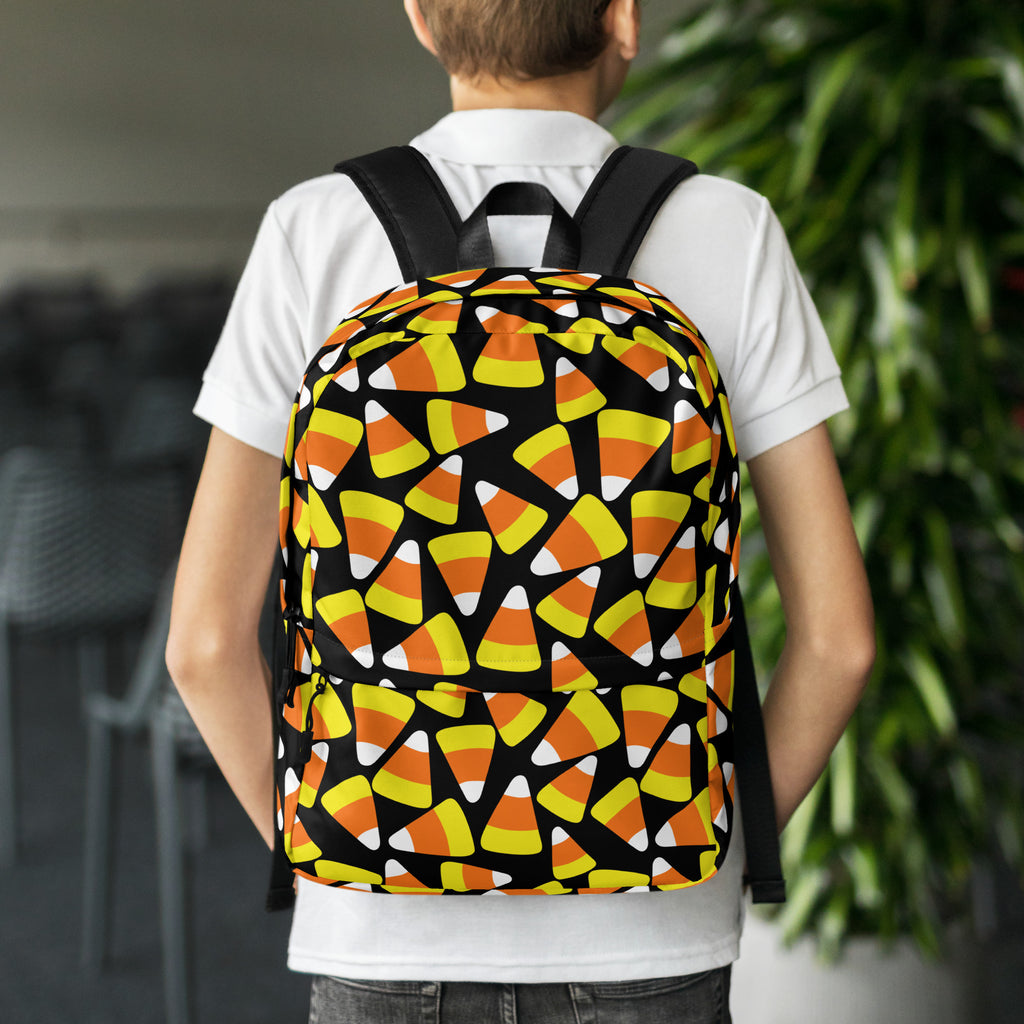 Kids Candy Corn Backpack - Water-Resistant School Bag With Adjustable Padded Straps & Breathable Mesh Back
