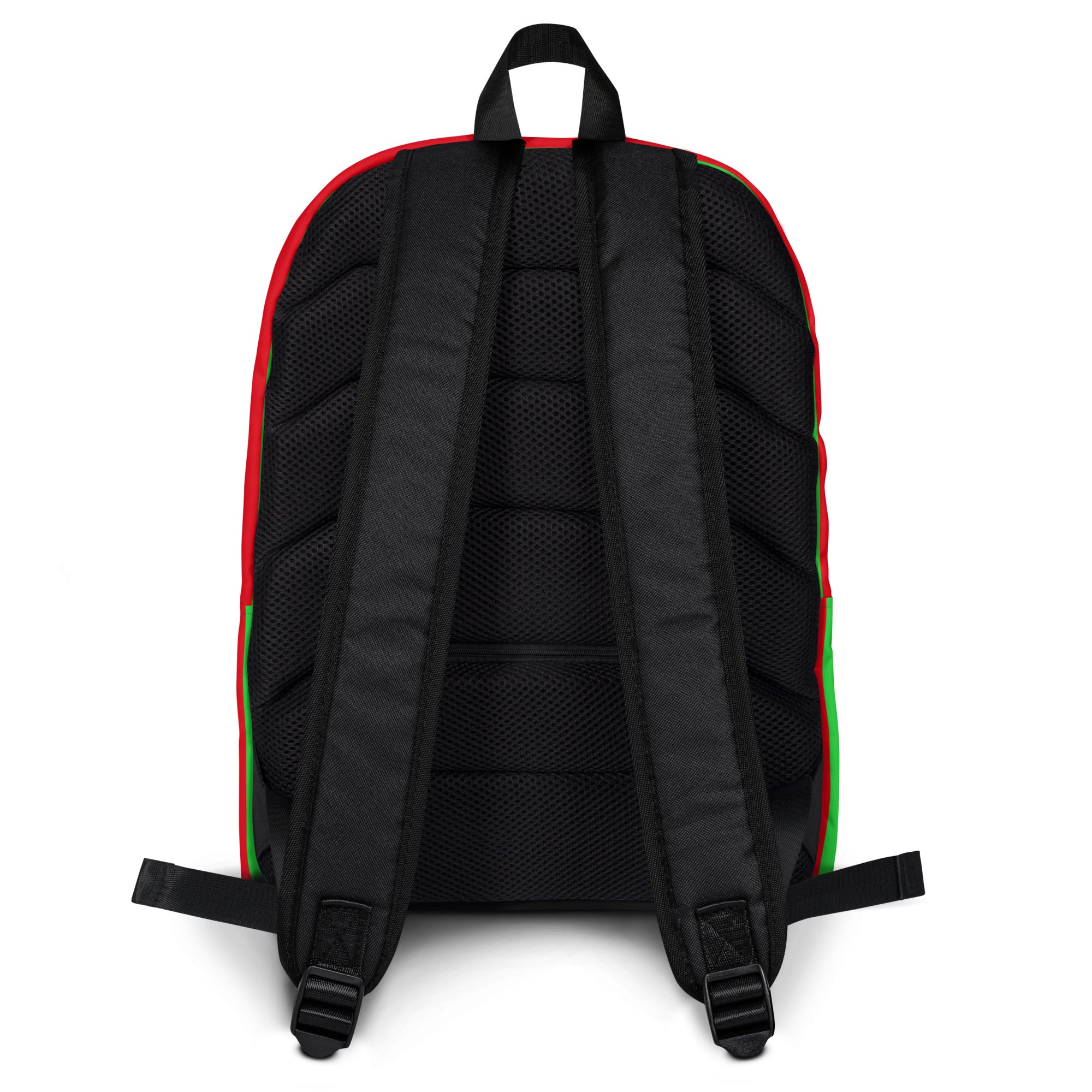 Kids Striped Red & Green Christmas Backpack - Water-Resistant School Bag With Adjustable Padded Straps & Breathable Mesh Back