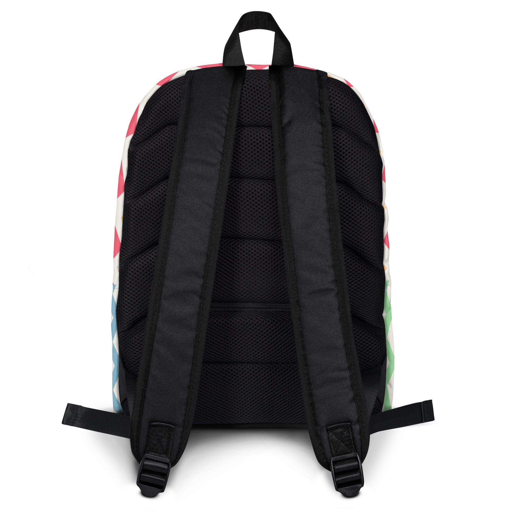 Girls Rainbow Chevron Backpack - Water-Resistant School Bag With Adjustable Padded Straps & Breathable Mesh Back